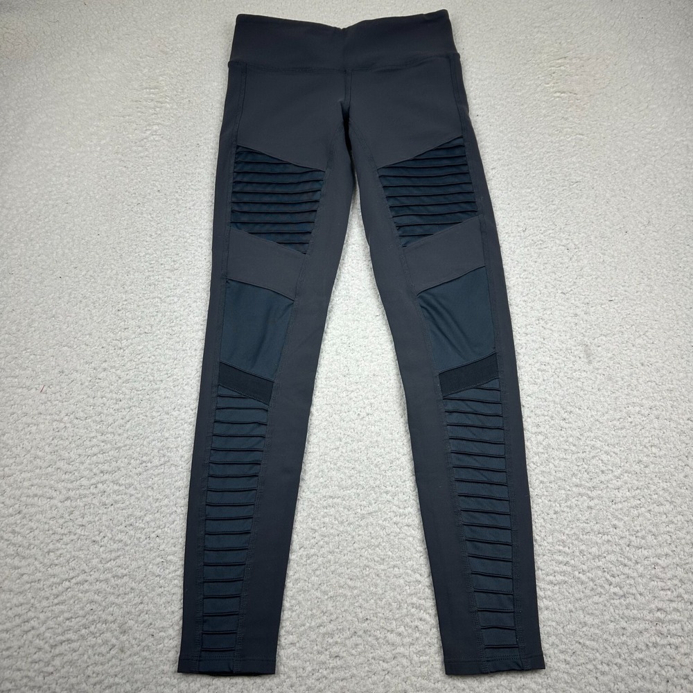 Alo Yoga Moto Legging Womens XS High‎ Waist Workout CrossFit Activewear Gray